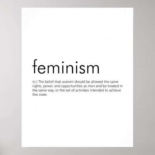 Poster Féminisme (Définition) - Signification Féministe (Devant)