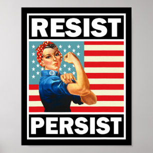 Poster Féminisme Les Dons Féministes Résistent Persister