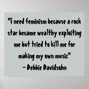 Poster Feminist Art - Wood Canvas Quotes - Gifts