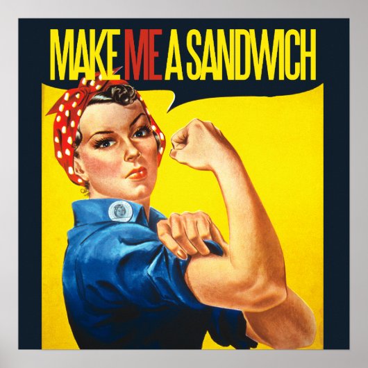 Poster Feminist Make me Sandwich (Devant)