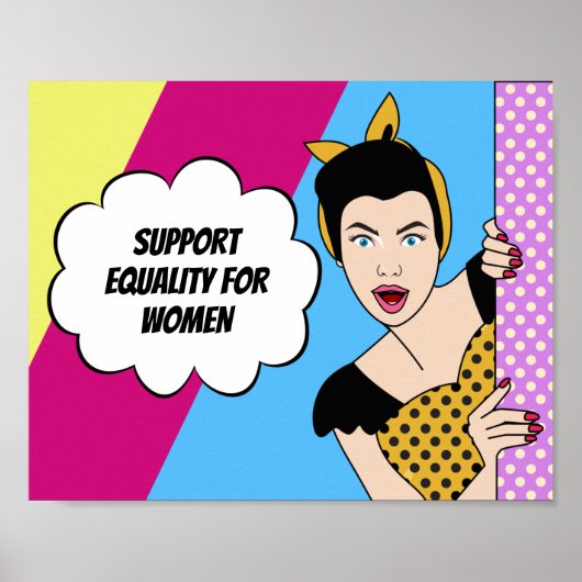 Poster Feminist Pop Art soutien Égalité pour les femmes R (Devant)