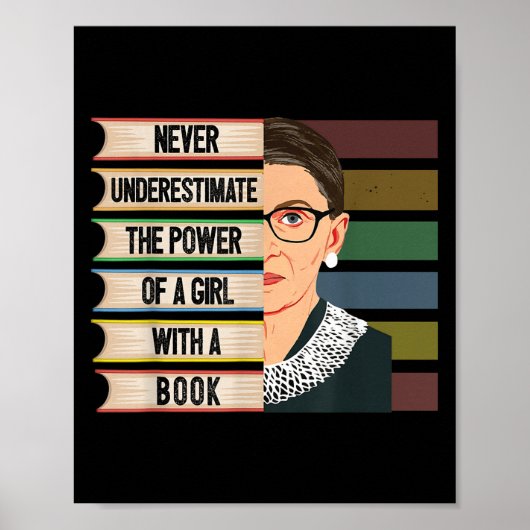 Poster Feminist Ruth Bader Ginsburg Rbg Quote Girl With B (Devant)