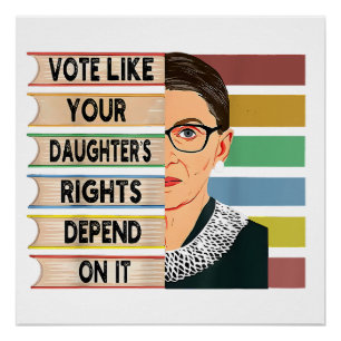 Poster Feministe Ruth Bader Ginsburg RBG Citation Girl Wi