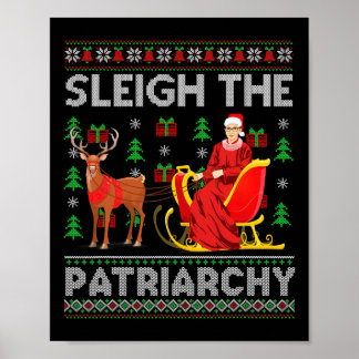 Poster Féministe Ruth Bader Ginsburg Rbg Noël Traîneau Le