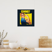 Poster Féministe vintage Rosie Riveter (Cuisine)