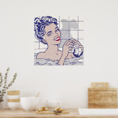 Poster Femme à Bath par Roy Lichtenstein (Cuisine)