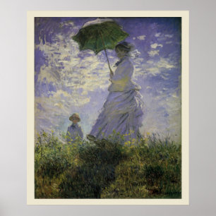 Poster Femme à l'Ombrelle de Claude Monet, Art Vintage