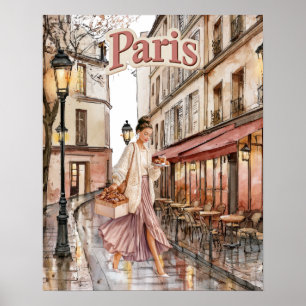 Poster Femme à Paris