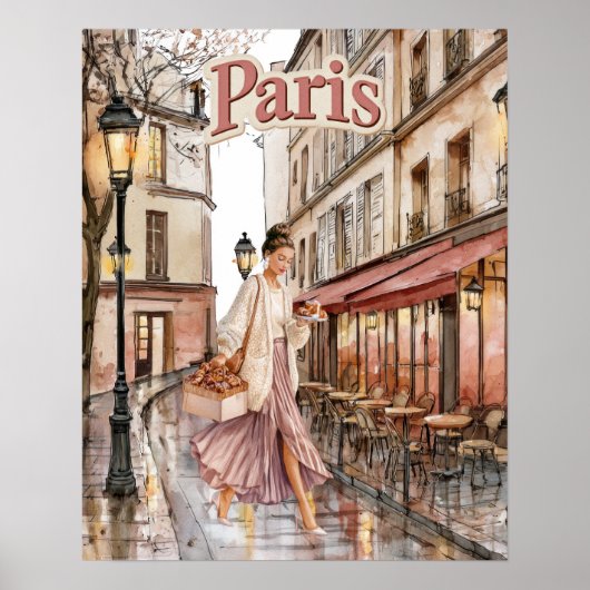 Poster Femme à Paris (Devant)