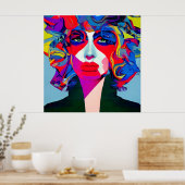 Poster Femme Abstraite (Cuisine)