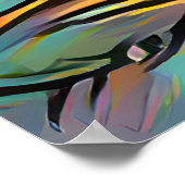 Poster Femme Abstraite colorée dansant (Coin)