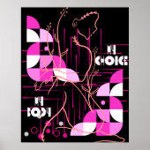 Poster Femme Abstraite Ligne Art Mon choix Mon corps (Devant)