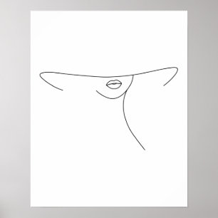 Poster Femme Abstraite minimaliste moderne dans l'art de 