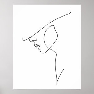 Poster Femme Abstraite minimaliste moderne dans l'art de