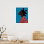 Poster Femme africaine Bantu coiffeuse (Cuisine)