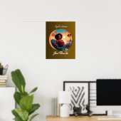 Poster Femme afro-américaine qui respire simplement (Bureau à domicile)
