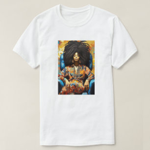 Poster Femme Afro Creole - Moderne Art Portret T-shirt