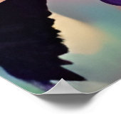 Poster Femme âgée en violet avec papillons (Coin)