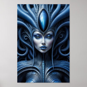 Poster Femme Alien - 005 - Vision nocturne - Art Imaginai