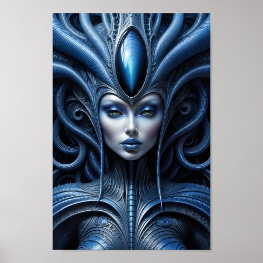 Poster Femme Alien - 005 - Vision nocturne - Art Imaginai (Devant)