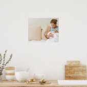 Poster Femme allaitant bébé (Cuisine)