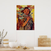 Poster Femme amérindienne par Alphonse Mucha (Cuisine)