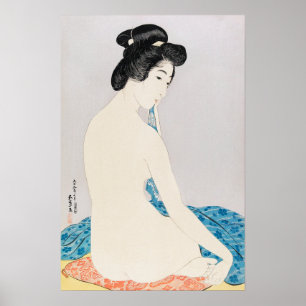 Poster Femme après un bain par Goyō Hashiguchi (1920)