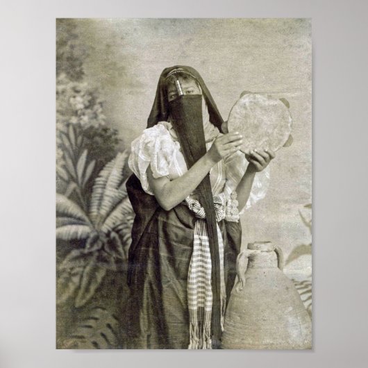 Poster Femme arabe, danseuse, Vintage (Devant)