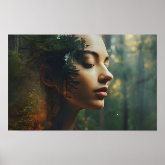 Poster Femme art double exposition (Devant)