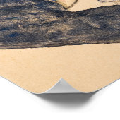 Poster Femme assise avec genou blond par Egon Schiele (Coin)