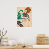 Poster Femme assise avec genou blond par Egon Schiele (Cuisine)