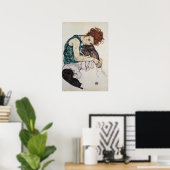 Poster Femme assise, Egon Schiele, 1917, 16W x 24H (Bureau à domicile)
