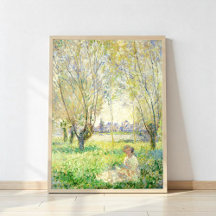 Femme assise sous les saules par Claude Monet