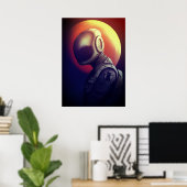 Poster Femme astronaute (Bureau à domicile)