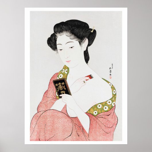 Poster Femme au maquillage, Goyō Hashiguchi (Devant)