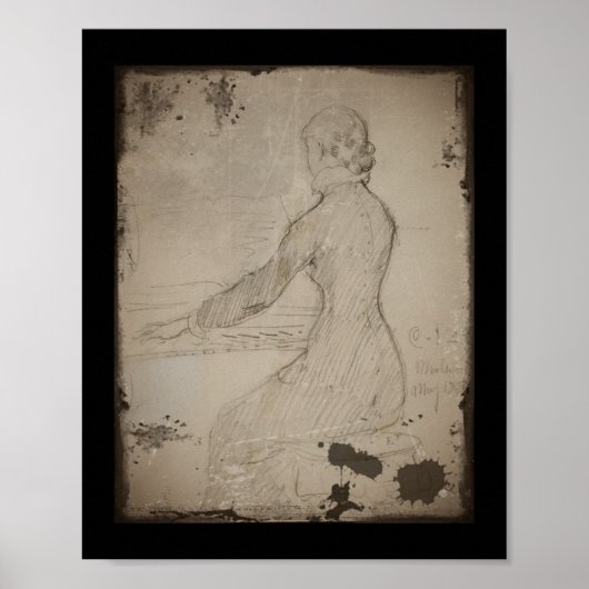 Poster Femme au piano (Dam Vid Piano) (Devant)