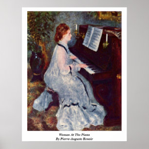 Poster Femme au piano par Pierre-Auguste Renoir