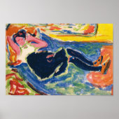 Poster Femme aux bas noirs | Ernst Ludwig Kirchner (Devant)