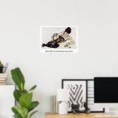 Poster Femme Aux Bas Vertes Par Egon Schiele (Bureau à domicile)