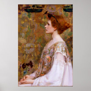 Poster Femme aux cheveux rouges par Albert Herter