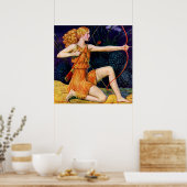 Poster femme avec arc (Cuisine)