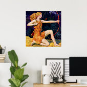 Poster femme avec arc (Bureau à domicile)