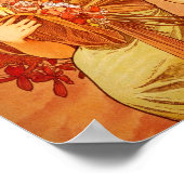 Poster Femme avec Bouquet orange (Coin)