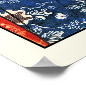 Poster : Femme avec chat - Art Japonais - Kuniyosh (Coin)