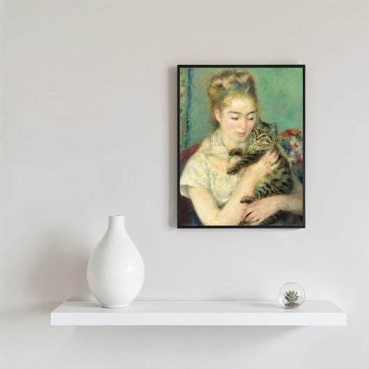 Poster Femme avec chat, Auguste Renoir Art