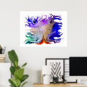 Poster Femme avec cheval (Bureau à domicile)