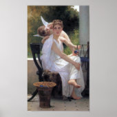 Poster Femme avec Cupidon, Bouguereau (Devant)