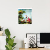 POSTER FEMME AVEC DEUX ENFANTS (Bureau à domicile)