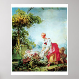 POSTER FEMME AVEC DEUX ENFANTS