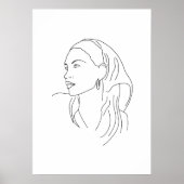 Poster Femme avec Écharpe (Devant)